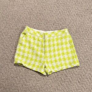 Steve Madden Lime Green Houndstooth Women Shorts